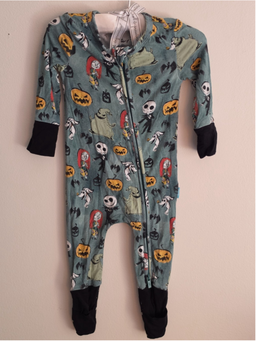 Posh Peanut Disney Nightmare Before Christmas Bamboo Zippy Pajamas 3-6M